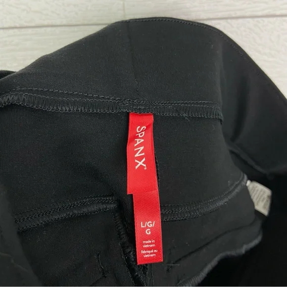 SPANX PerfectFit Ponte Flare Leg Pant Black Seamed Stretch Comfortable Large - Picture 3 of 6